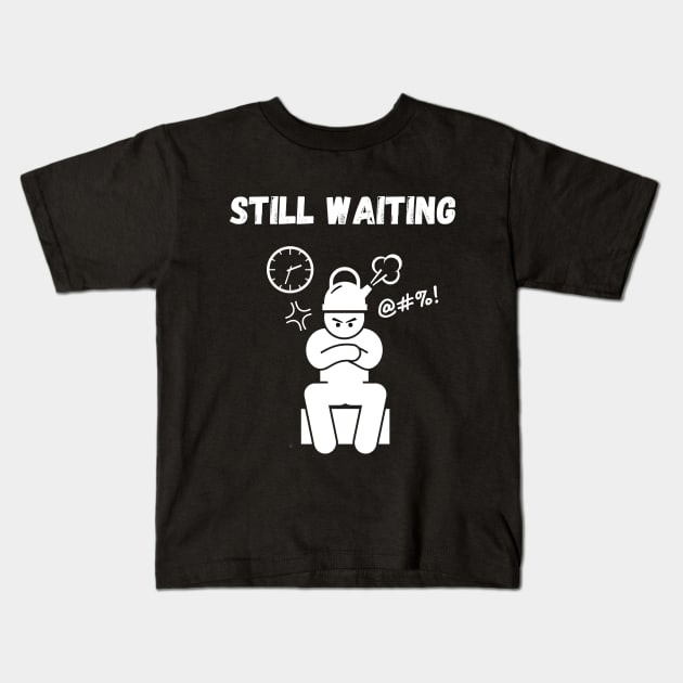 Still waiting Kids T-Shirt by InkBlissful